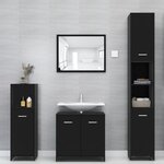 vidaXL Armoire de salle de bain Noir 30x30x95 cm Bois d'ingénierie