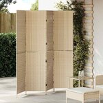 vidaXL Paravent Pliant Manuel Beige 196 x 180 cm polyrotin