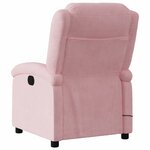vidaXL Fauteuil de massage inclinable rose velours
