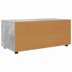 vidaXL Meuble TV Gris béton 100 x 48 x 43 cm Bois d'ingénierie