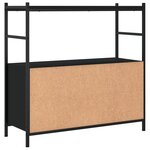 vidaXL Bibliothèque noir 80x30x78 5 cm bois d'ingénierie et fer