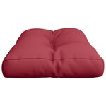 vidaXL Coussin de palette rouge bordeaux 70x40x12 cm tissu