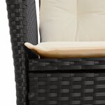 vidaXL Ensemble à manger de jardin coussins 7Pièces Noir Résine tressée