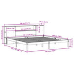 vidaXL Lit bibliothèque sans matelas cire marron 180x200 cm pin massif