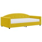 vidaXL Lit de jour avec matelas jaune 100x200 cm velours