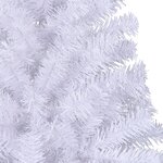 vidaXL Sapin de Noël artificiel moitié avec support blanc 240 cm PVC