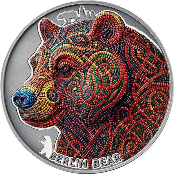Pièce de monnaie en Argent 2000 Francs g 62.2 (2 oz) Millésime 2026 Patterns of the World BERLIN BEAR