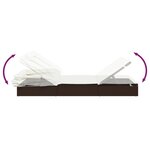 vidaXL Transat avec toit pliable marron 213x63x97 cm résine tressée