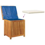 vidaXL Boîte à coussins d'extérieur 60x50x61 cm bois massif d'acacia