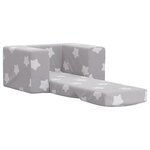 vidaXL Canapé-lit pour enfants Gris clair avec étoiles Peluche douce
