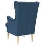 vidaXL fauteuil Bleu tissu