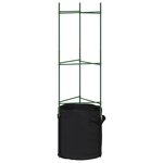 vidaXL Cages à tomates avec sacs à plantes 6 Pièces 116 cm acier et PP