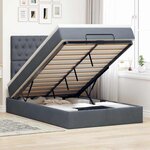 vidaXL Cadre de lit ottoman et matelas gris foncé 120x200 cm velours
