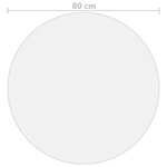 vidaXL Protecteur de table transparent Ø 80 cm 2 mm PVC