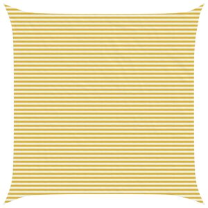 vidaXL Voile d'ombre Jaune et blanc 6 x 6 m HDPE