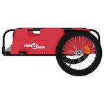 vidaXL Remorque de vélo rouge tissu oxford et fer