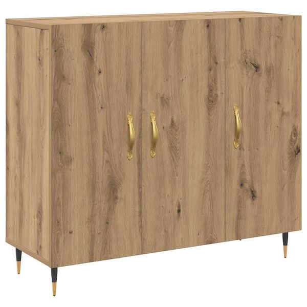 vidaXL Buffet Marron 90 x 34 x 80 cm Bois d'ingénierie
