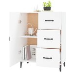 vidaXL Buffet blanc 69 5x34x90 cm bois d'ingénierie