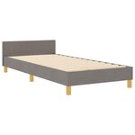 vidaXL Cadre de lit avec tête de lit Taupe 90 x 200 cm tissu