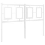 vidaXL Tête de lit de remplacement métal blanc 120 cm