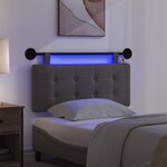 vidaXL Tête de lit suspendue Avec lumière LED Gris Simili cuir
