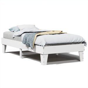 vidaXL Cadre de lit sans matelas blanc 90x190 cm bois de pin massif