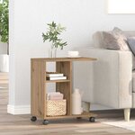 vidaXL Table d'appoint avec étagère chêne artisanal 50 x 30 x 55 cm