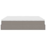 VidaXL Cadre de lit ottoman avec matelas taupe 200x200cm tissu