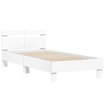 vidaXL Cadre de lit sans matelas avec tête de lit blanc 100x200 cm