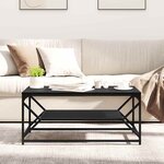 vidaXL Table basse Chêne noir 90 x 50 x 40 cm