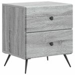 vidaXL Cabinet de chevet 2 pièces Sonoma gris 43 x 34 5 x 47 5 cm