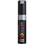 Marqueur pointe large biseautée pc8k 8mm argent x 6 POSCA