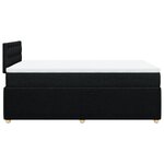 vidaXL Sommier à lattes de lit avec matelas Noir 120x200 cm Tissu