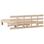 vidaXL Cadre de lit avec tiroir Marron 160 x 200 cm Bois massif en pin