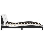 vidaXL Cadre de lit sans matelas Zadar noir et blanc 200x200 cm similicuir