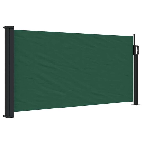 vidaXL Auvent latéral rétractable vert foncé 100x500 cm