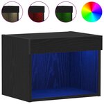 vidaXL Ensemble meuble TV avec LED 2 Pièces Chêne noir 40 x 30 x 30 cm