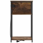vidaXL Cabinet de chevet Chêne fumé 41 x 28 x 76 cm Bois d'ingénierie