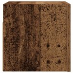 vidaXL Meuble TV mural 2 Pièces vieux bois 30 5x30x30 cm