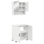 vidaXL Ensemble de mobilier de salle de bain Montage mural 2 Pièces Blanc