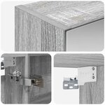 vidaXL Armoire Miroir de Salle de Bain Gris Sonoma 50 x 14 5 x 70 cm