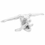vidaXL Sculpture Argent 63 x 20 x 22 cm Aluminium