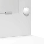 vidaXL Ensemble de Coiffeuse avec porte 3 Pièces Blanc 78.5 x 41 x 135 cm
