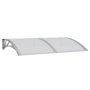 vidaXL Auvent de porte Gris 150x100 cm Polycarbonate