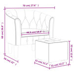 vidaXL Fauteuil avec repose-pied rose velours