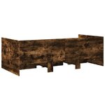 vidaXL Lit de jour avec tiroirs sans matelas chêne fumé 90x190 cm