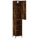 vidaXL Buffet haut Chêne fumé 34 5x34x180 cm Bois d'ingénierie