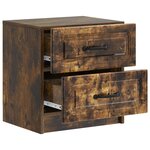 vidaXL Cabinet de chevet 2 pièces Chêne fumé 43 x 34 5 x 44 5 cm