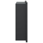 vidaXL Niche de douche noir mat 32x32x9 cm acier inoxydable