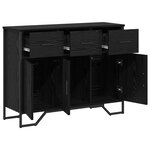 vidaXL Buffet Chêne noir 97x32 5x74 5 cm Bois d'ingénierie